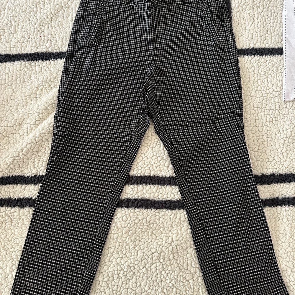 Women’s Black Checkered Work Pants